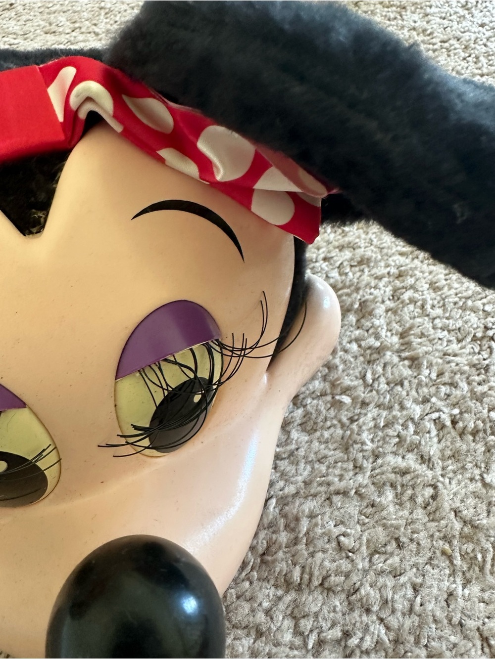 Red Polka Dot Kids Costume SnapBack hat with Black Ears